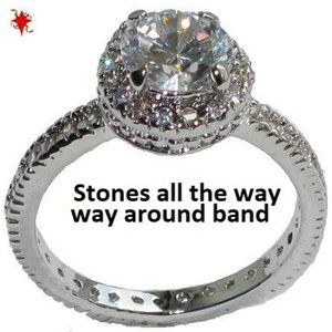 Ring wedding engagement Swarovski stones NWT